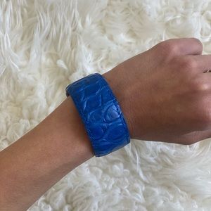 Blair’s belts alligator bracelet blue